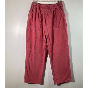 Womens Haband Corduroy Elastic Waist Pants Pink 16 Cotton Polyester